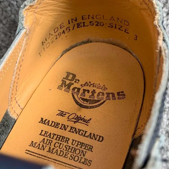 Dr. Martens Navy Blue Tooled Leather Mary Janes - Picture 4 of 8